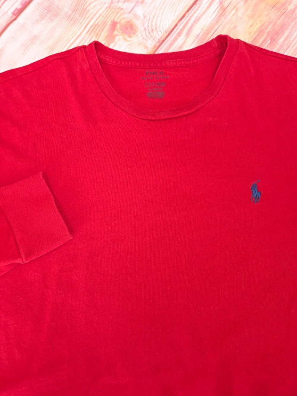Polo Ralph Lauren Red Long Sleeve Classic Fit T-Shirt Large